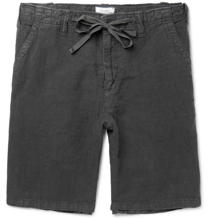 Photo: Hartford - Slub Linen Drawstring Shorts - Men - Gray
