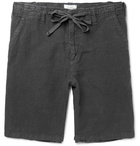 Hartford - Slub Linen Drawstring Shorts - Men - Gray