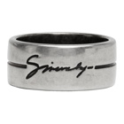 Givenchy Silver Signature Logo Ring