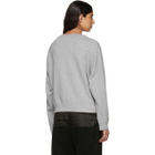 Undercover Grey Oversized Cropped Logo Sweatshirt