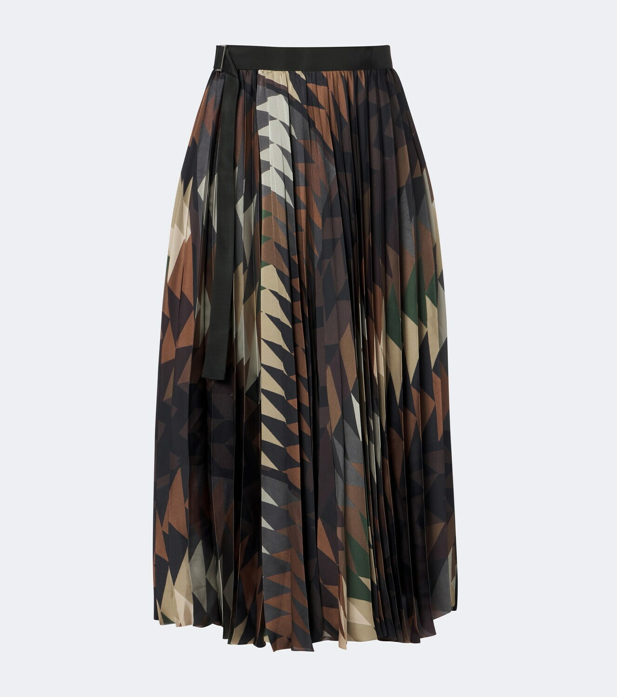 Sacai x A.P.C. plissé printed midi skirt