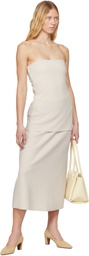 Birrot Beige Lay2 Bandeau Tube Top