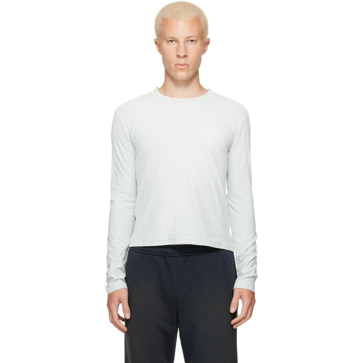 Photo: Acne Studios Green Distressed Logo T-shirt
