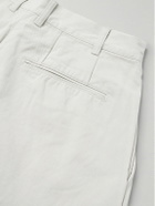 Beams Plus - Tapered Pleated Cotton-Twill Trousers - Neutrals