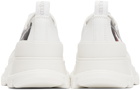 Alexander McQueen White Graffiti Tread Slick Sneakers