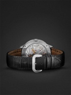 Buccellati - Ornatino Automatic 42mm 18-Karat White Gold and Croc-Effect Leather Watch, Ref. No. WAUMGE014581