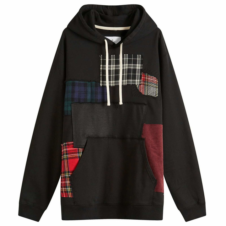 Photo: Junya Watanabe MAN Men's x Reigning Champ Patchwork Popover Hoodie in Black