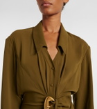 Mugler re/edit Cow-boys crêpe twill shirt dress