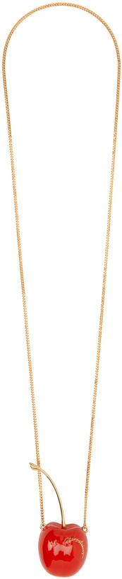 Photo: Moschino Gold & Red Cherry Necklace