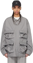 Y-3 Gray Bellows Pocket Jacket