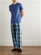 Derek Rose - Ranga Checked Cotton-Flannel Pyjama Trousers - Blue