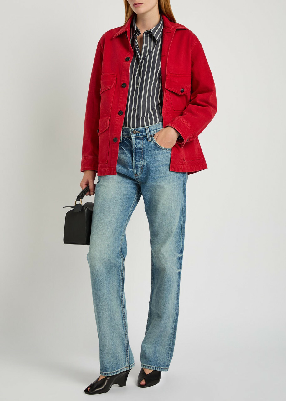 Nili Lotan Leroy Denim Jacket Red