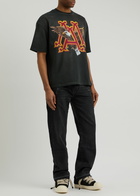 Amiri Vintage Eagle Printed Cotton T-shirt Black