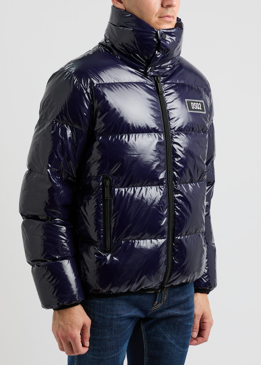 DSQUARED2 Quilted Coated Nylon Jacket Navy Dsquared2