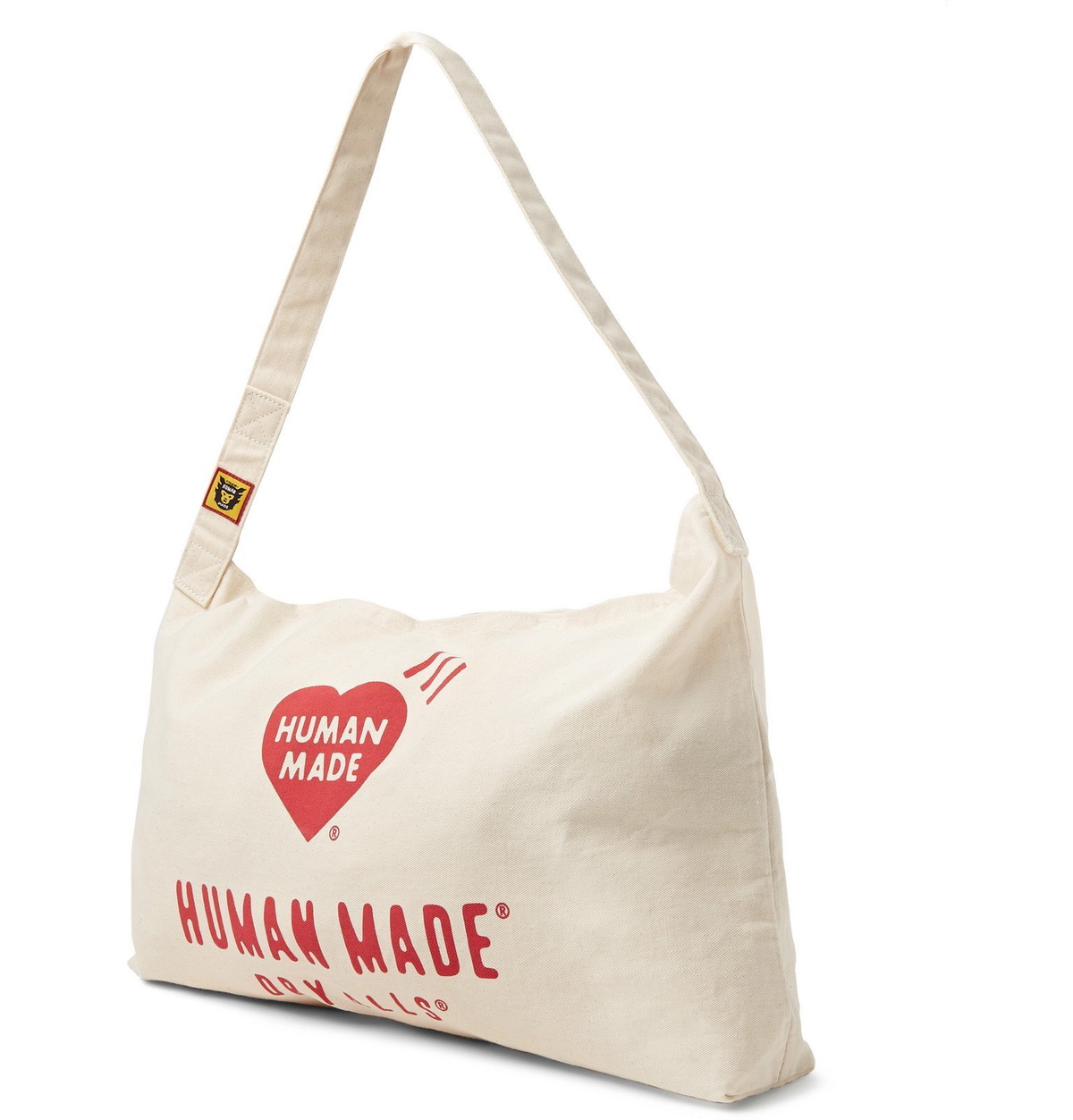 Human Made - Logo-Print Cotton-Canvas Tote Bag - White Human Made