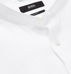 Hugo Boss - Jordi Grandad-Collar Linen Shirt - White