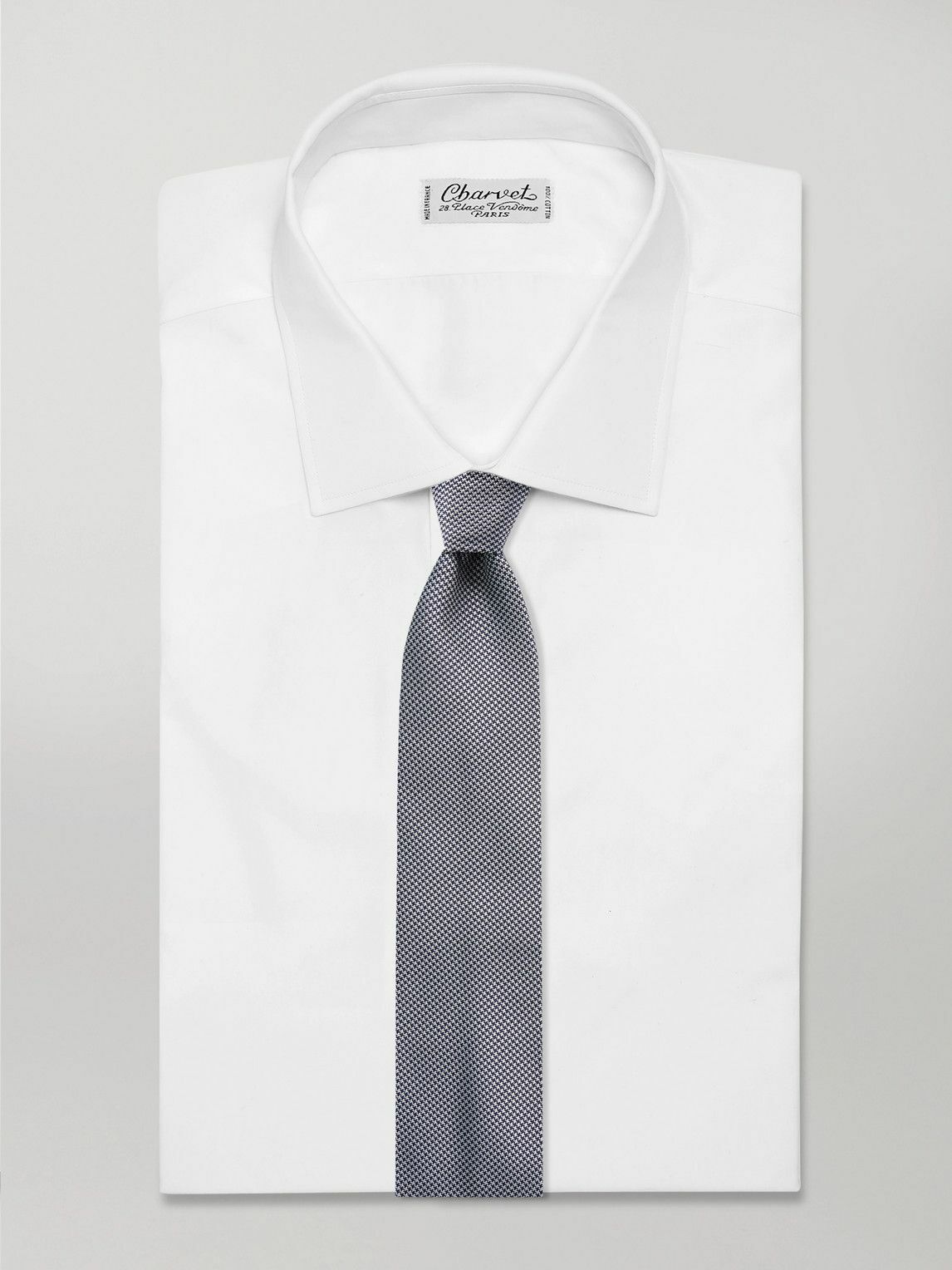 Anderson & Sheppard - 9cm Puppytooth Silk-Jacquard Tie