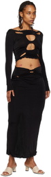 TYRELL SSENSE Exclusive Black Top & Maxi Skirt Set
