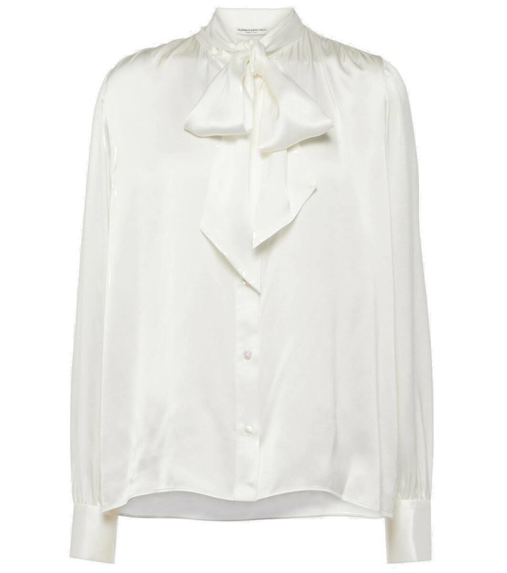 Photo: Alessandra Rich Bow-detail silk satin blouse