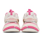 Balenciaga Pink and White Track Sneakers