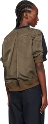 sacai Navy & Khaki Sponge x Nylon Twill Sweatshirt