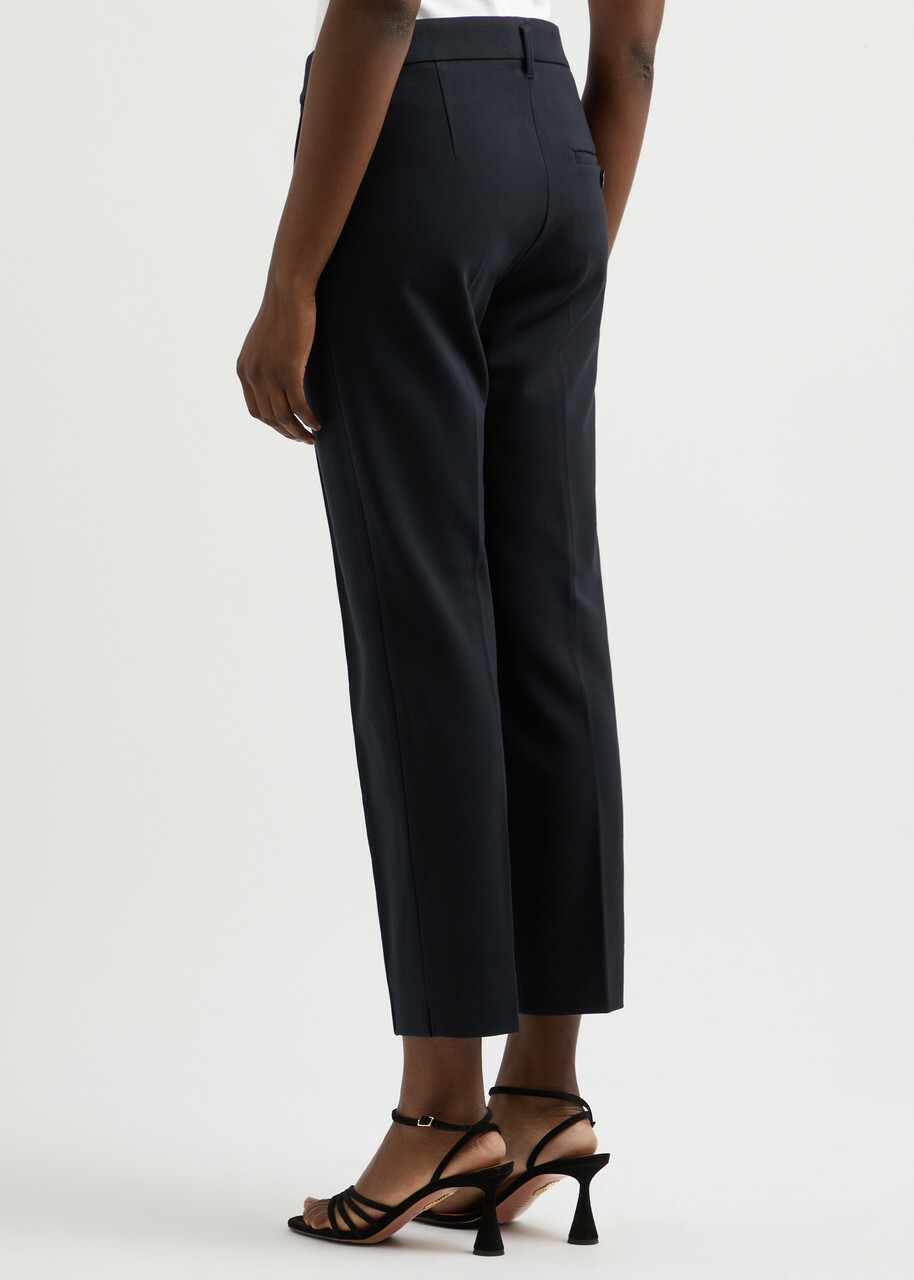 Dorothee Schumacher Slim-leg Stretch-jersey Trousers Navy