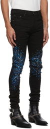 AMIRI Black Crystal Painter Jeans