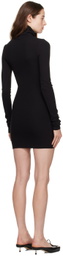 ÉTERNE Black Turtleneck Minidress