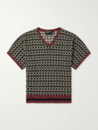 Enfants Riches Déprimés - Vienna Cotton-Jacquard Sweater - Black