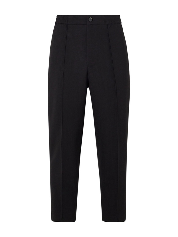 Photo: Barena - Ameo Straight-Leg Wool-Hopsack Suit Trousers - Black