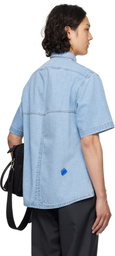 ADER error Blue Half Sleeve Product. 57 Denim Shirt
