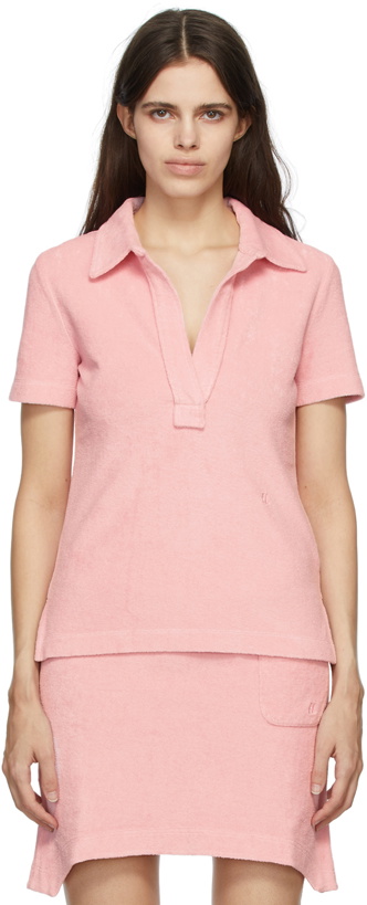 Photo: Helmut Lang Pink Towel Terry Polo
