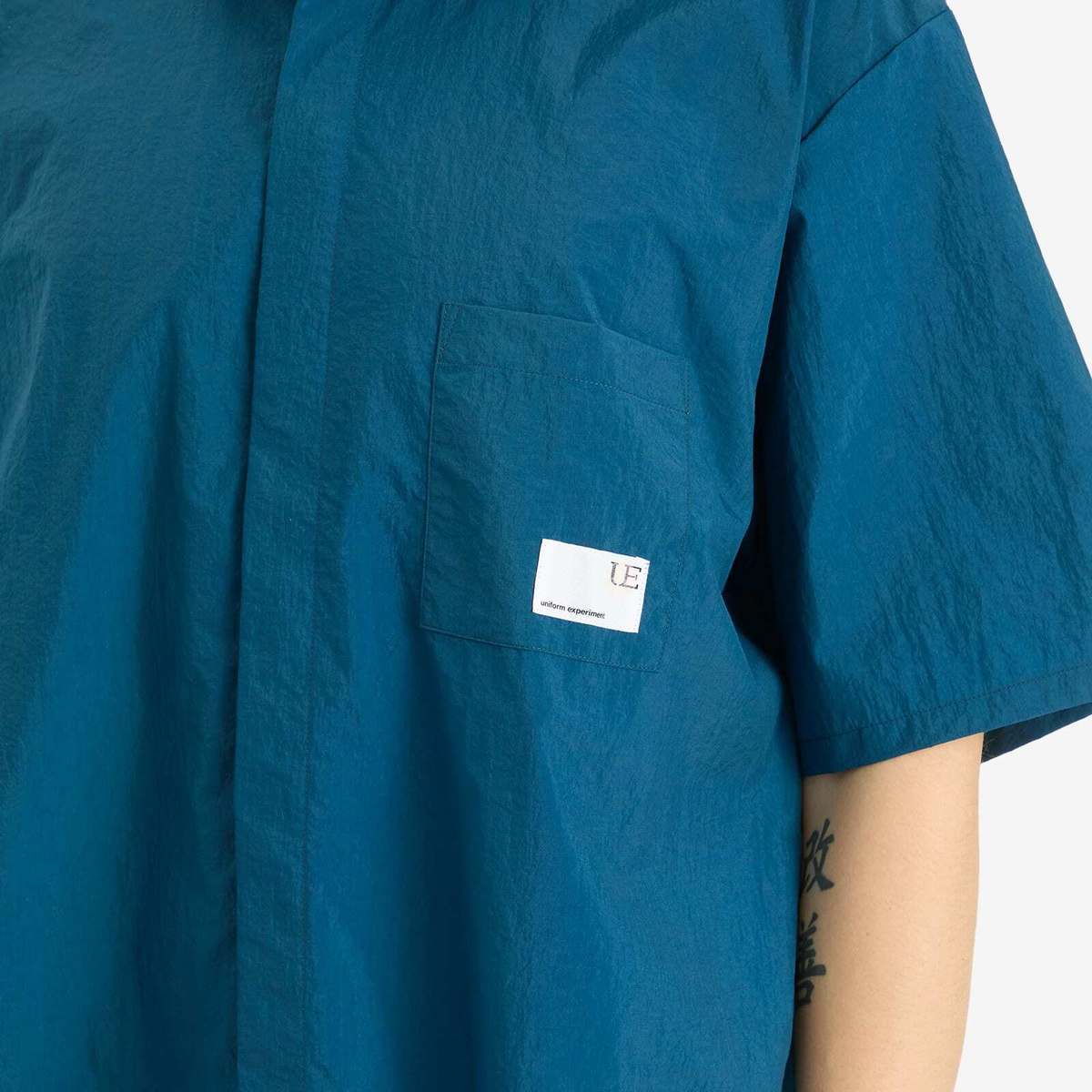 Uniform Experiment Men's Crystal Nylon Ventilation Shirt in Navy