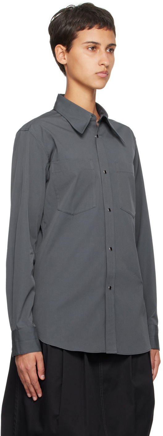 【新品】LEMAIRE Gray Pointed Collar Shirt 34 28360995_57773559_322.jpg