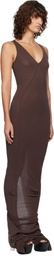 Rick Owens Brown Temple V Tank Maxi Dress