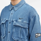 Nike Men's Nocta Denim Shirt in French Blue