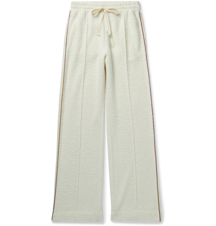 Photo: Casablanca - Contrast-Trimmed Fleece Sweatpants - Neutrals