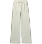 Casablanca - Contrast-Trimmed Fleece Sweatpants - Neutrals