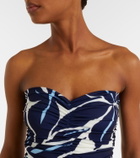 Cala de la Cruz Printed strapless swimsuit