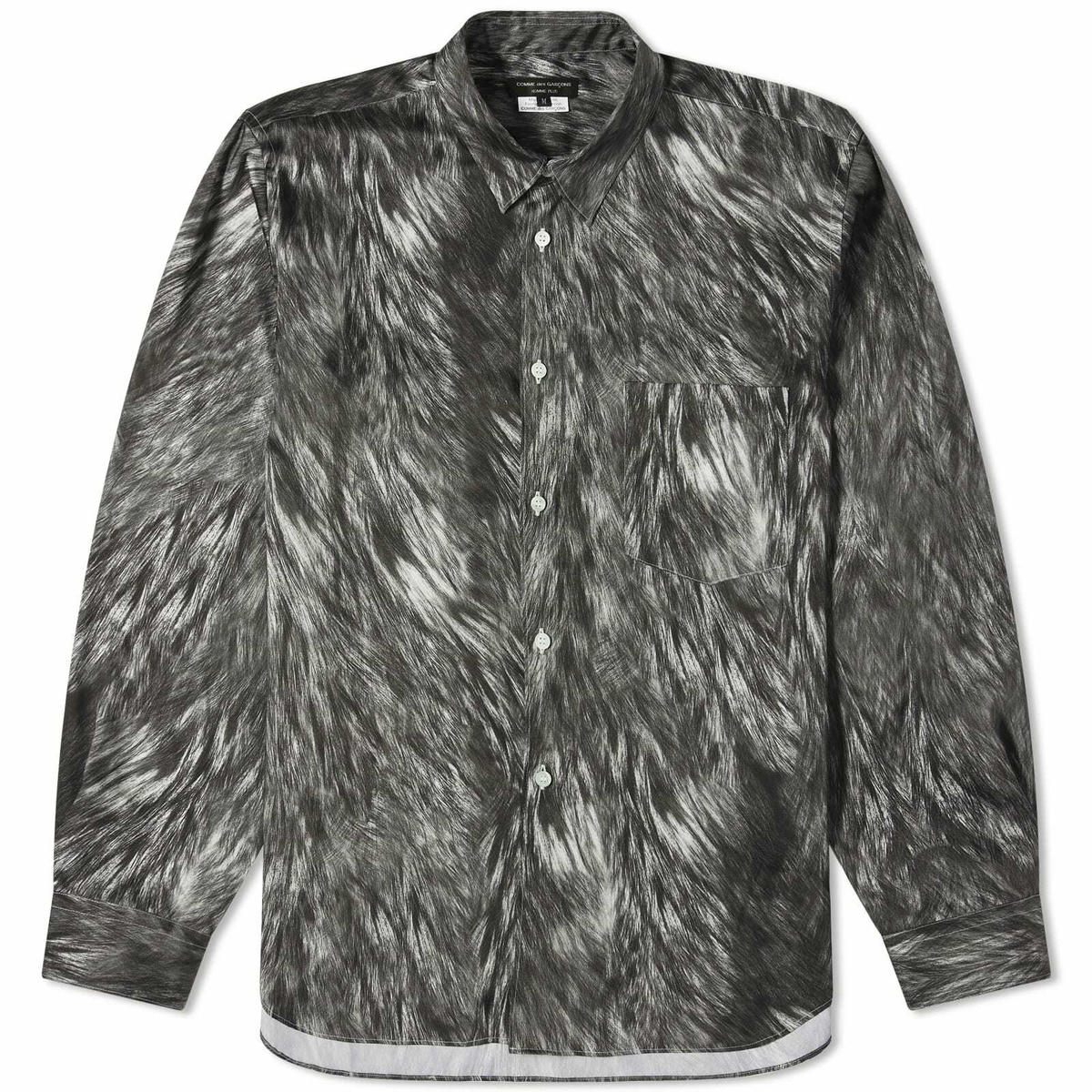 Comme des Garçons Homme Plus Men's Fur Print Shirt in Black Comme des ...