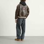 Avirex Men's Icon Leather Jacket in Vintage Brown