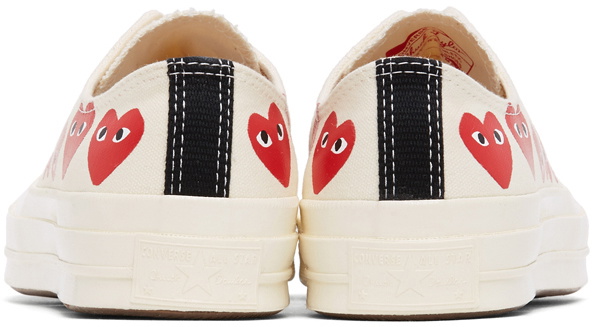 COMME des GARÇONS PLAY Off-White Converse Edition Multiple Hearts Chuck 70 Low Sneakers