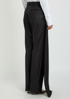 Bettter Double Leg Layered Wool-blend Trousers Black