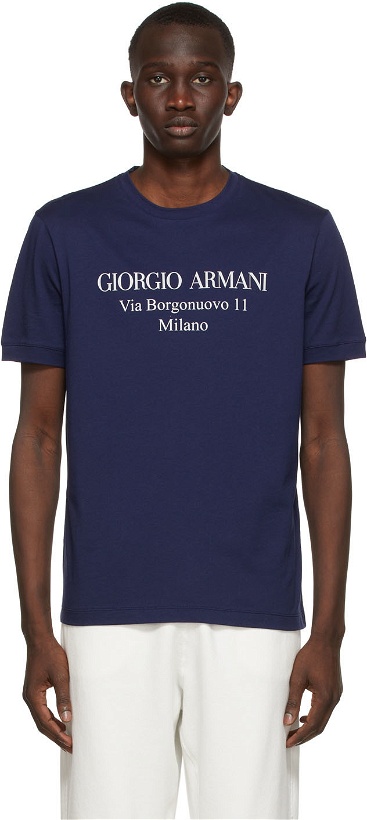 Photo: Giorgio Armani Blue Logo T-Shirt