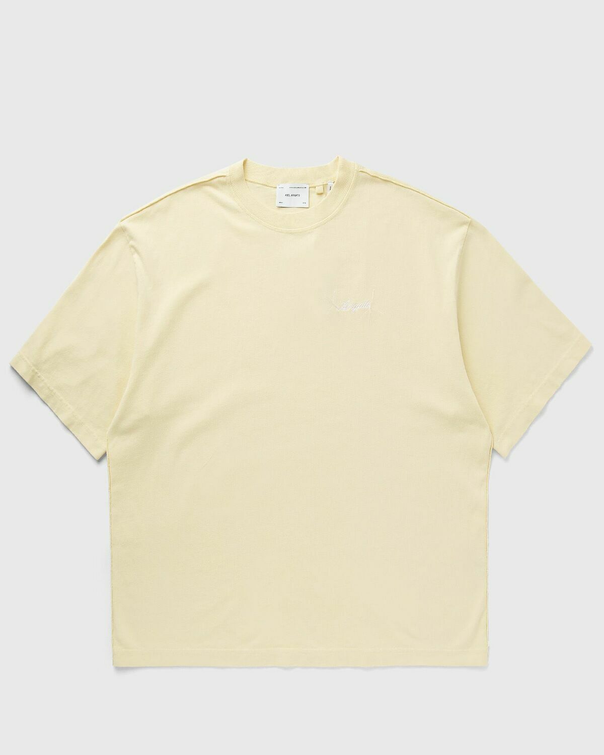 Axel Arigato Honor Washed Tee yellow Mens Shortsleefe