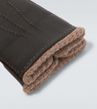 Thom Sweeney Cashmere-lined leather gloves