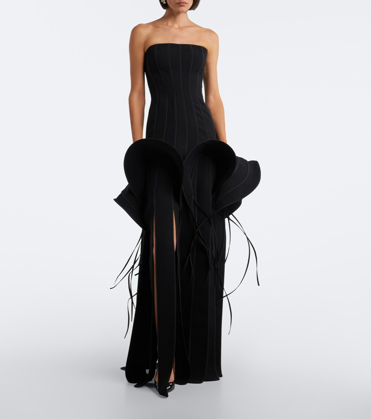 Maticevski Kingdom fringed peplum gown