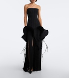 Maticevski Kingdom fringed peplum gown