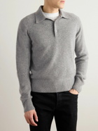 TOM FORD - Brushed Cashmere Polo Shirt - Gray