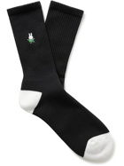 POP TRADING COMPANY - Miffy Logo-Embroidered Ribbed Cotton-Blend Socks